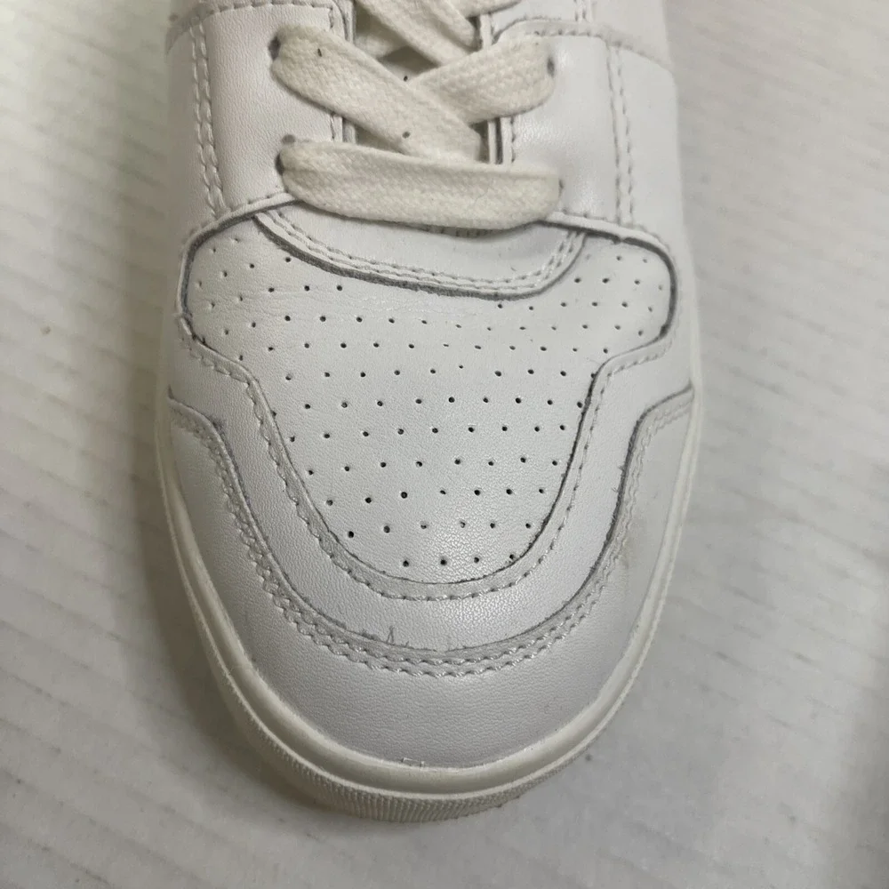 Sam Edelman Women's Edie Sneakers Shoes Low Top White Leather Lace Up Size 8.5